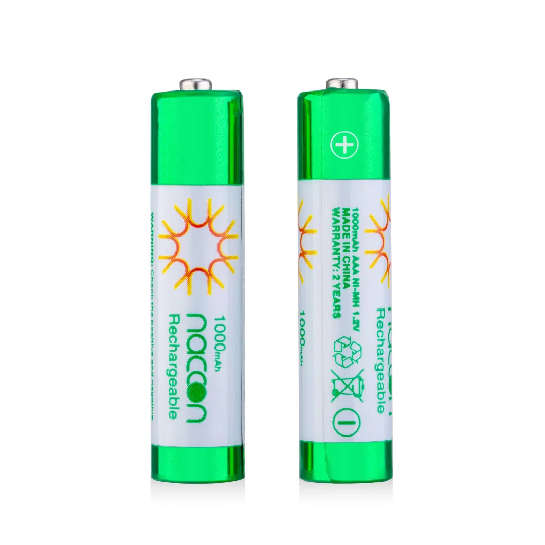 Naccon AAA 1.2V Cycle NiMH Pre-Charged Rechargeable Batteries with Ce for Flashlight (900mAh)